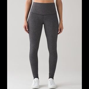 Lululemon Wunder Under Herringbone Black sz 4